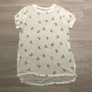 Soft white cactus t-shirt
